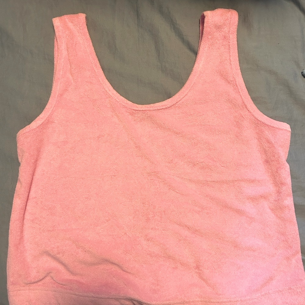 Black Tape Pink Terry Sleeveless Top